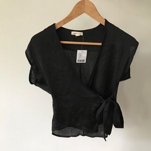 Silence+Noise (urban outfitters) wrap blouse. NWT